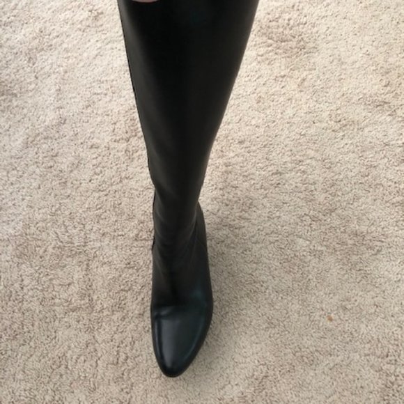 Via Spiga Black leather tall boots. SIZE 7. - Picture 2 of 5